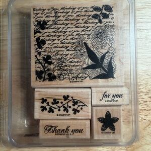 Stampin' Up! Fresh Cuts Wooden Stamp Set, 5 pc set